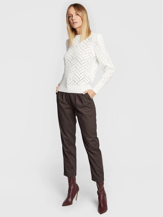 Morgan Γυναίκες Πουλόβερ 222-MGADOU Λευκό Regular Fit 3 Morgan Γυναίκες Πουλόβερ 222-MGADOU Λευκό Regular Fit - Image 2