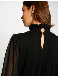 Morgan Γυναίκες Πλεκτά Φορέματα Φόρεμα υφασμάτινο 212-RMLUNE Μαύρο Regular Fit -Εξοδος Morgan Κατάστημα unnamed file 1011