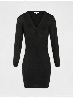 Morgan Γυναίκες Καθημερινά Φορέματα Φόρεμα καθημερινό 212-RMCOOL Μαύρο Slim Fit -Εξοδος Morgan Κατάστημα unnamed file 1019