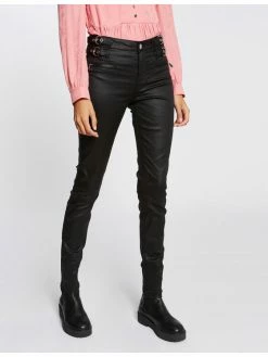 Morgan Γυναίκες Υφασμάτινα Παντελόνια Παντελόνι υφασμάτινο 212-PBIKKY Μαύρο Slim Fit