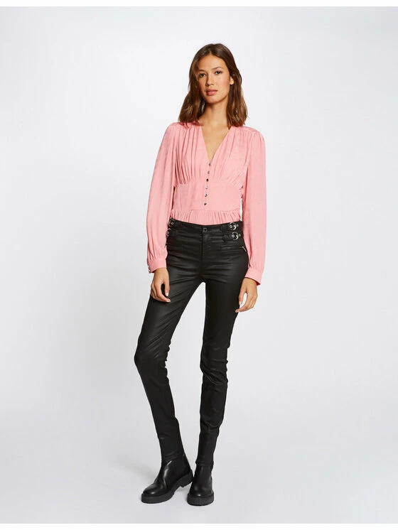 Morgan Γυναίκες Υφασμάτινα Παντελόνια Παντελόνι υφασμάτινο 212-PBIKKY Μαύρο Slim Fit 4 Morgan Γυναίκες Υφασμάτινα Παντελόνια Παντελόνι υφασμάτινο 212-PBIKKY Μαύρο Slim Fit - Image 2