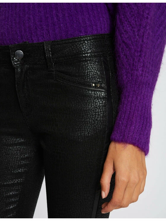 Morgan Γυναίκες Υφασμάτινα Παντελόνια Παντελόνι υφασμάτινο 212-PIKA Μαύρο Skinny Fit 6 Morgan Γυναίκες Υφασμάτινα Παντελόνια Παντελόνι υφασμάτινο 212-PIKA Μαύρο Skinny Fit - Image 4