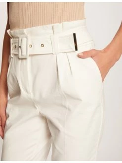 Morgan Γυναίκες Υφασμάτινα Παντελόνια Παντελόνι υφασμάτινο 212-PWILLY Λευκό Regular Fit -Εξοδος Morgan Κατάστημα unnamed file 1097