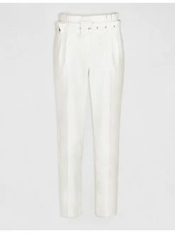 Morgan Γυναίκες Υφασμάτινα Παντελόνια Παντελόνι υφασμάτινο 212-PWILLY Λευκό Regular Fit -Εξοδος Morgan Κατάστημα unnamed file 1098
