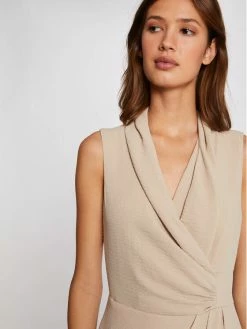 Morgan Γυναίκες Κοκτέιλ Φορέματα Φόρεμα κοκτέιλ 212-RENALD.F Μπεζ Slim Fit -Εξοδος Morgan Κατάστημα unnamed file 1145