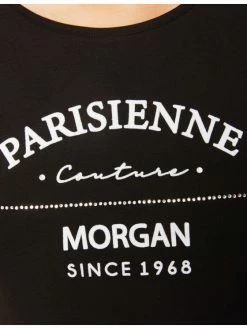 Morgan Γυναίκες T-shirts T-Shirt 212-DEMOA Μαύρο Regular Fit 10 Morgan Γυναίκες T-shirts T-Shirt 212-DEMOA Μαύρο Regular Fit -Εξοδος Morgan Κατάστημα unnamed file 1150