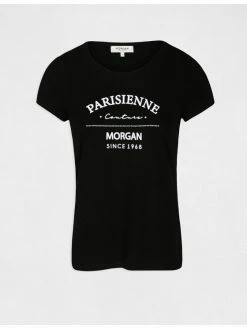 Morgan Γυναίκες T-shirts T-Shirt 212-DEMOA Μαύρο Regular Fit 11 Morgan Γυναίκες T-shirts T-Shirt 212-DEMOA Μαύρο Regular Fit -Εξοδος Morgan Κατάστημα unnamed file 1151