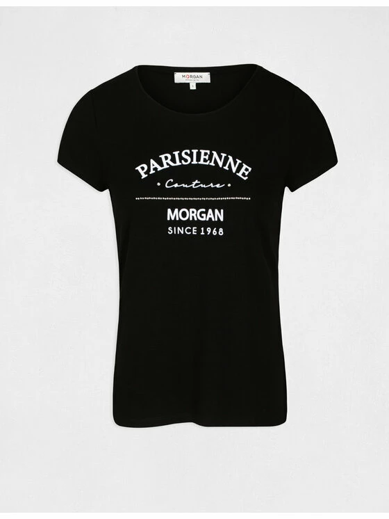 Morgan Γυναίκες T-shirts T-Shirt 212-DEMOA Μαύρο Regular Fit 7 Morgan Γυναίκες T-shirts T-Shirt 212-DEMOA Μαύρο Regular Fit - Image 5