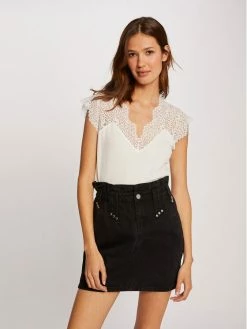 Morgan Γυναίκες Mini Φούστα τζιν 212-JOLY1 Μαύρο Regular Fit