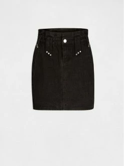 Morgan Γυναίκες Mini Φούστα τζιν 212-JOLY1 Μαύρο Regular Fit -Εξοδος Morgan Κατάστημα unnamed file 1166