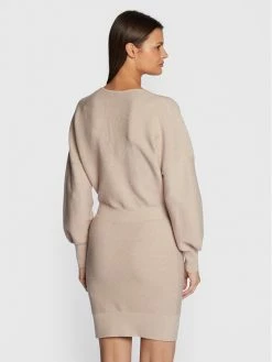 Morgan Γυναίκες Πλεκτά Φορέματα Φόρεμα υφασμάτινο 222-RMLISA Μπεζ Fitted Fit -Εξοδος Morgan Κατάστημα unnamed file 12