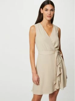 Morgan Γυναίκες Καλοκαιρινά Φορέματα Φόρεμα καλοκαιρινό 212-RANOUK.F Μπεζ Slim Fit