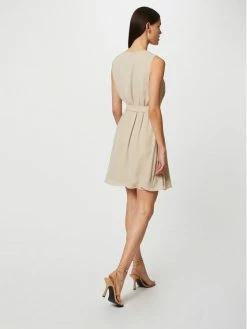 Morgan Γυναίκες Καλοκαιρινά Φορέματα Φόρεμα καλοκαιρινό 212-RANOUK.F Μπεζ Slim Fit -Εξοδος Morgan Κατάστημα unnamed file 1232