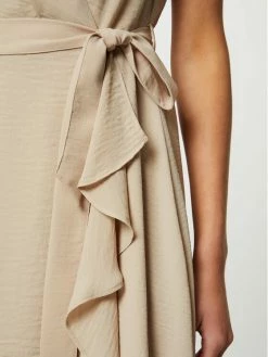 Morgan Γυναίκες Καλοκαιρινά Φορέματα Φόρεμα καλοκαιρινό 212-RANOUK.F Μπεζ Slim Fit -Εξοδος Morgan Κατάστημα unnamed file 1233