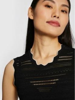 Morgan Γυναίκες Πλεκτά Φορέματα Φόρεμα υφασμάτινο 211-RMOON Μαύρο Slim Fit -Εξοδος Morgan Κατάστημα unnamed file 1261