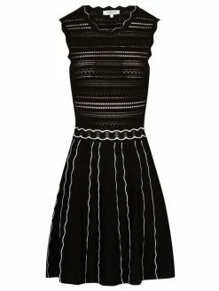 Morgan Γυναίκες Πλεκτά Φορέματα Φόρεμα υφασμάτινο 211-RMOON Μαύρο Slim Fit -Εξοδος Morgan Κατάστημα unnamed file 1263