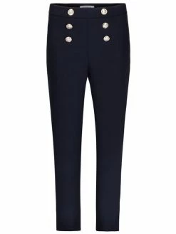 Morgan Γυναίκες Παντελόνια Chinos Παντελόνι Chino 211-PERLE Σκούρο μπλε Regular Fit -Εξοδος Morgan Κατάστημα unnamed file 1291