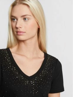 Morgan Γυναίκες T-shirts T-Shirt 211-DLINA Μαύρο Regular Fit -Εξοδος Morgan Κατάστημα unnamed file 1322