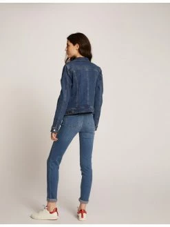 Morgan Γυναίκες Τζιν Μπουφάν Τζιν μπουφάν 201-VPOM.N Σκούρο μπλε Regular Fit -Εξοδος Morgan Κατάστημα unnamed file 1344