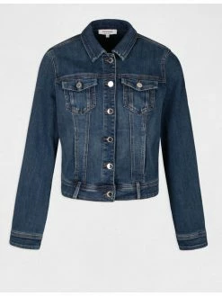 Morgan Γυναίκες Τζιν Μπουφάν Τζιν μπουφάν 201-VPOM.N Σκούρο μπλε Regular Fit -Εξοδος Morgan Κατάστημα unnamed file 1346