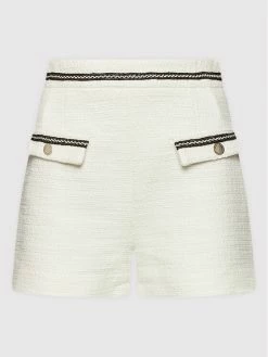 Morgan Γυναίκες Υφασμάτινα Σορτς Σορτς υφασμάτινο 221-SHAEL Λευκό Straight Fit -Εξοδος Morgan Κατάστημα unnamed file 1371