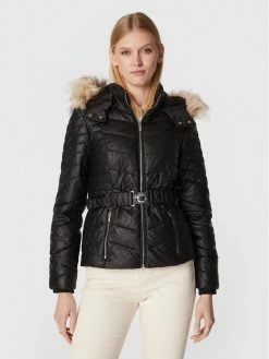 Morgan Γυναίκες Πουπουλένια Μπουφάν Μπουφάν από απομίμηση δέρματος 212-GEMAO Μαύρο Regular Fit