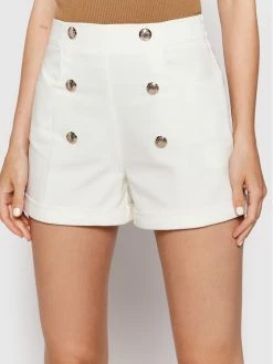 Morgan Γυναίκες Υφασμάτινα Σορτς Σορτς υφασμάτινο 221-SHIBO.F Λευκό Regular Fit