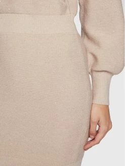 Morgan Γυναίκες Πλεκτά Φορέματα Φόρεμα υφασμάτινο 222-RMLISA Μπεζ Fitted Fit -Εξοδος Morgan Κατάστημα unnamed file 14