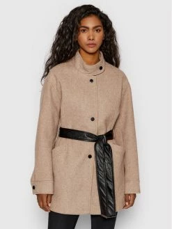 Morgan Γυναίκες Μεταβατικά Παλτά Παλτό μεταβατικό 221-GUILIA Μπεζ Regular Fit