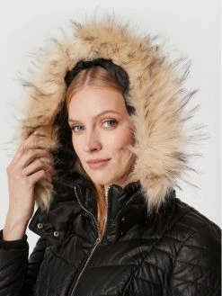 Morgan Γυναίκες Πουπουλένια Μπουφάν Μπουφάν από απομίμηση δέρματος 212-GEMAO Μαύρο Regular Fit -Εξοδος Morgan Κατάστημα unnamed file 142