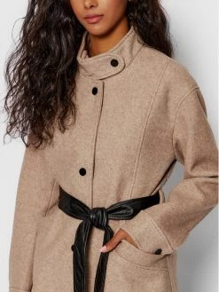 Morgan Γυναίκες Μεταβατικά Παλτά Παλτό μεταβατικό 221-GUILIA Μπεζ Regular Fit -Εξοδος Morgan Κατάστημα unnamed file 1422