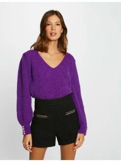 Morgan Γυναίκες Υφασμάτινα Σορτς Σορτς υφασμάτινο 212-SHLIO Μαύρο Regular Fit