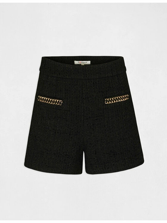 Morgan Γυναίκες Υφασμάτινα Σορτς Σορτς υφασμάτινο 212-SHLIO Μαύρο Regular Fit 8 Morgan Γυναίκες Υφασμάτινα Σορτς Σορτς υφασμάτινο 212-SHLIO Μαύρο Regular Fit - Image 6
