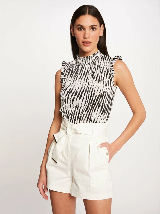 Morgan Γυναίκες Υφασμάτινα Σορτς Σορτς υφασμάτινο 212-SHALO Λευκό Regular Fit 3 Morgan Γυναίκες Υφασμάτινα Σορτς Σορτς υφασμάτινο 212-SHALO Λευκό Regular Fit