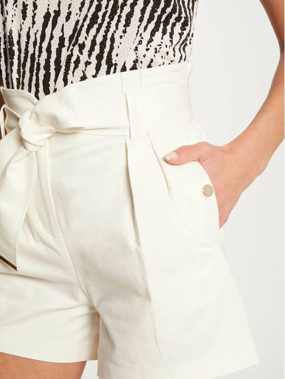 Morgan Γυναίκες Υφασμάτινα Σορτς Σορτς υφασμάτινο 212-SHALO Λευκό Regular Fit 6 Morgan Γυναίκες Υφασμάτινα Σορτς Σορτς υφασμάτινο 212-SHALO Λευκό Regular Fit - Image 4