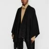 Morgan Γυναίκες Ζακέτες Πόντσο 222-5BONG Μαύρο Loose Fit