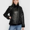 Morgan Γυναίκες Δερμάτινα Μπουφάν Μπουφάν από απομίμηση δέρματος 222-GEREMI Μαύρο Regular Fit -Εξοδος Morgan Κατάστημα unnamed file 150