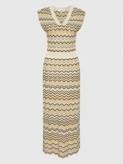 Morgan Γυναίκες Πλεκτά Φορέματα Φόρεμα υφασμάτινο 221-RMBOGI Μπεζ Regular Fit -Εξοδος Morgan Κατάστημα unnamed file 1500