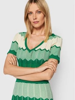 Morgan Γυναίκες Πλεκτά Φορέματα Φόρεμα υφασμάτινο 221-RMRAY Πράσινο Slim Fit -Εξοδος Morgan Κατάστημα unnamed file 1504