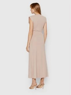 Morgan Γυναίκες Πλεκτά Φορέματα Φόρεμα υφασμάτινο 221-RMANGUE Μπεζ Regular Fit -Εξοδος Morgan Κατάστημα unnamed file 1518