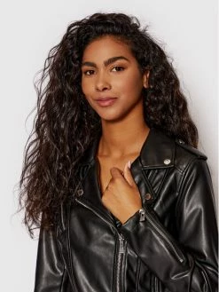 Morgan Γυναίκες Δερμάτινα Μπουφάν Μπουφάν από απομίμηση δέρματος 221-GSOKA Μαύρο Regular Fit -Εξοδος Morgan Κατάστημα unnamed file 1525