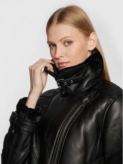 Morgan Γυναίκες Δερμάτινα Μπουφάν Μπουφάν από απομίμηση δέρματος 222-GEREMI Μαύρο Regular Fit -Εξοδος Morgan Κατάστημα unnamed file 153