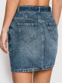 Morgan Γυναίκες Mini Φούστα τζιν 221-JSTAR Σκούρο μπλε Regular Fit -Εξοδος Morgan Κατάστημα unnamed file 1556