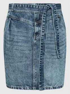 Morgan Γυναίκες Mini Φούστα τζιν 221-JSTAR Σκούρο μπλε Regular Fit -Εξοδος Morgan Κατάστημα unnamed file 1558