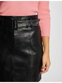 Morgan Γυναίκες Mini Φούστα από απομίμηση δέρματος 221-JENNY Μαύρο Regular Fit -Εξοδος Morgan Κατάστημα unnamed file 1567