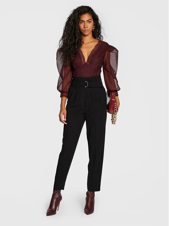 Morgan Γυναίκες Υφασμάτινα Παντελόνια Παντελόνι υφασμάτινο 222-PERA.F Μαύρο Regular Fit 4 Morgan Γυναίκες Υφασμάτινα Παντελόνια Παντελόνι υφασμάτινο 222-PERA.F Μαύρο Regular Fit - Image 2