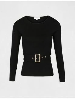 Morgan Γυναίκες Πουλόβερ 212-MERCURE Μαύρο Slim Fit -Εξοδος Morgan Κατάστημα unnamed file 1580