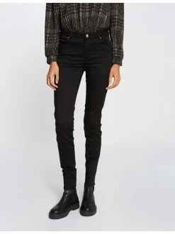 Morgan Γυναίκες Υφασμάτινα Παντελόνια Παντελόνι υφασμάτινο 212-PETRO Μαύρο Slim Fit