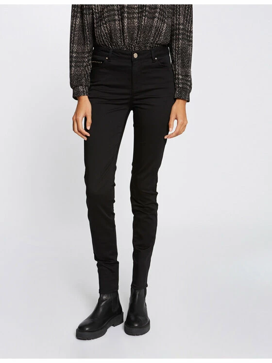 Morgan Γυναίκες Υφασμάτινα Παντελόνια Παντελόνι υφασμάτινο 212-PETRO Μαύρο Slim Fit 3 Morgan Γυναίκες Υφασμάτινα Παντελόνια Παντελόνι υφασμάτινο 212-PETRO Μαύρο Slim Fit