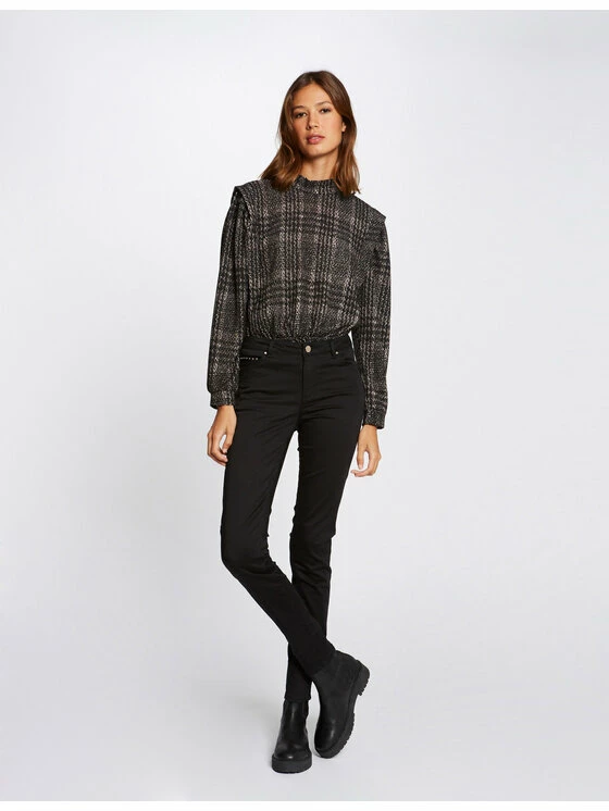 Morgan Γυναίκες Υφασμάτινα Παντελόνια Παντελόνι υφασμάτινο 212-PETRO Μαύρο Slim Fit 4 Morgan Γυναίκες Υφασμάτινα Παντελόνια Παντελόνι υφασμάτινο 212-PETRO Μαύρο Slim Fit - Image 2